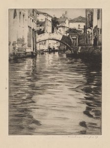 Tükröződések, Velence (Luciano hídja, Canal Grande) alkotó: Mortimer Menpes