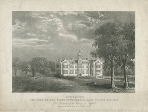 Ingestre Hall: litográfia, nd [c 1840] alkotó: Moses Webster