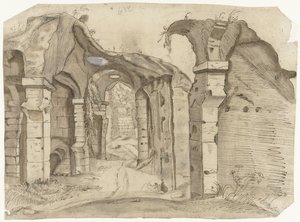 Út a Colosseumon keresztül, Róma alkotó: Moses ter Borch (manner of)