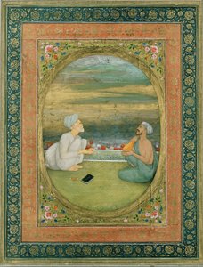 Egy molla és egy zenész, 1640-1650 körül alkotó: Mughal School