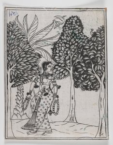 Kamod Ragini, 1605-1610 (tinta papíron) alkotó: Mughal School