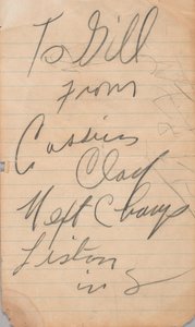 Az autogramot Cassius Clay írta, 1963. alkotó: Muhammad Ali