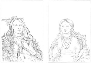 Cheyennes, 1841. alkotó: Myers and Co