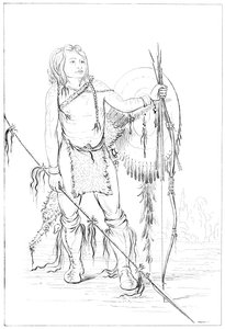 Comanche főnök, a nagy komancsfalu, 1841. alkotó: Myers and Co