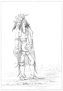 Irokéz bátor, 1841. alkotó: Myers and Co