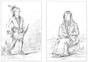Amerikai őslakosok, északnyugati határ, 1841. alkotó: Myers and Co
