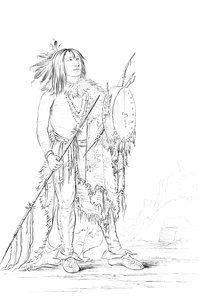 Fehér bivaly, indián férfi portréja, 1841.
