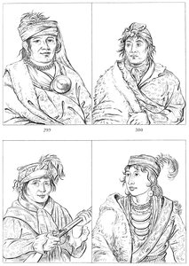 Seminole főnökök, Fort Moultrie, Dél-Karolina, 1837-1838 1841. alkotó: Myers and Co