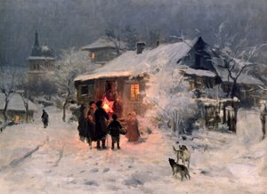 Karácsonyi ének Ukrajnában alkotó: Mykola Kornylijowytsch Pymonenko