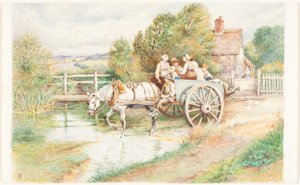 Gyermekek egy szekéren alkotó: Myles Birket Foster