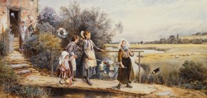 Május elsejei koszorúk, alkotó: Myles Birket Foster