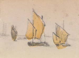 A Velencei Lagúnáról szóló három tanulmány egyik csoportja alkotó: Myles Birket Foster