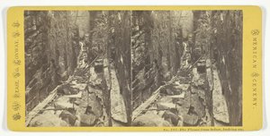 A Flume alulról, felfelé nézve, 19. század közepe. alkotó: N.W. Pease