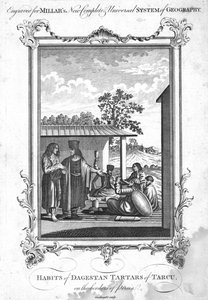 A tarcui dagesztáni tatárok szokásai Perzsia határán, 1780 alkotó: N. C. Goodnight