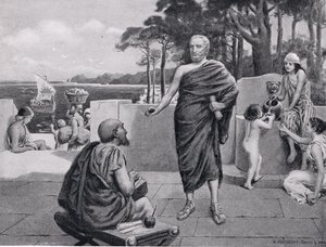 Thucydides in Exile, illusztráció a Hutchinsons History of the Nations-ből, 1915 alkotó: N. Prescott-Davies