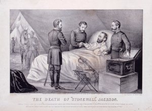 "Stonewall" Jackson halála (litográfia) alkotó: N. and Ives J.M. (1824 95) Currier