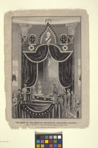A mártír teste Elnök, Abraham Lincoln (litográfia)