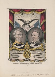 Nagy nemzeti whig zászló, 1848 körül (színes litográfia) alkotó: Currier and Ives