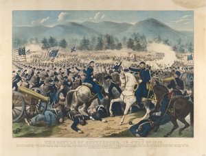 A gettysburgi csata, Pa., július 3 alkotó: Currier and Ives