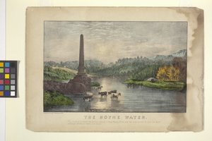 The Boyne Water (kézzel színezett litográfia)