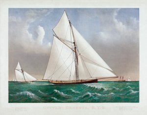 The Cutter Genesta, Currier & Ives alkotó: Currier and Ives