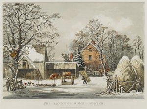 A gazda otthona – tél alkotó: Currier and Ives