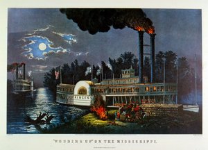 "Fásítás a Mississippin". 1863 (litográfia)