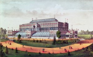 Kertészeti csarnok, Nagy Egyesült Államok Centenáriumi Kiállítás 1876 alkotó: N. and Ives, J.M. Currier