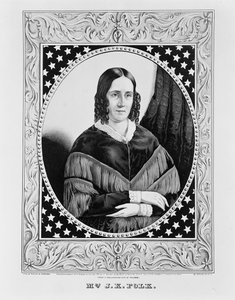 Sara Polk, 1846 alkotó: N. and Ives, J.M. Currier