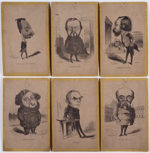 6 portré-töltés (Charge Portraits): Jules de Premaray (Jules Martial Regnault alkotó: Nadar
