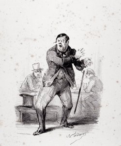 Komikusok a színpadon. Lemez behelyezve a „Les Ficelles Dramatiques unrolled by Berthelier de l’opera comique” albumba (litográfia) alkotó: Nadar