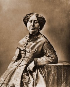 George Sand (Aurore Dupin, Baronne Dudevant) (1804-1876), regényíró portréja (fotó) alkotó: Nadar