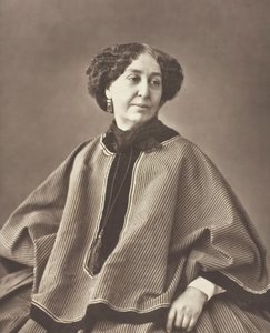 Georges Sand születésű Amantine Lucile Aurore Dupin francia regényíró, 1804-1876, 1864. alkotó: Nadar
