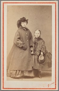 Jadwiga Garczyńska, született Pruszak (1834-1917) portréja lányával alkotó: Nadar
