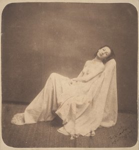 [Ülős modell, részben drapériás], 1856-59. alkotó: Nadar