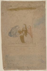 Egy hölgy kísérőkkel, kb. 1775-80.