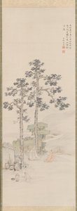 Tea mintavétel a Wu fák alatt, 1840. alkotó: Nakabayashi Chikuto