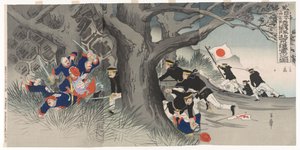 A pekingi menetelés: A Boxer-lázadás egy jelenete. alkotó: Nakazawa Toshiaki