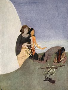 Kirat-Arjuna, 1913. alkotó: Nandalal Bose