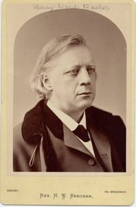 Henry Ward Beecher (1818-87), amerikai pap, társadalmi reformátor (albumfotó) alkotó: Napoleon Sarony