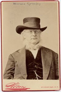 Horace Greeley (1811-72), amerikai politikus és újságszerkesztő (albumfotó) alkotó: Napoleon Sarony