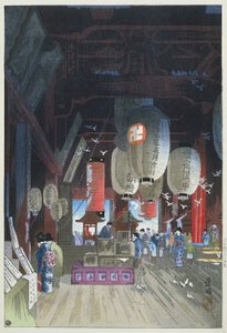 in de kanon tempel in asakusa Asakusa Kanon no Naido alkotó: Narazaki Eisho