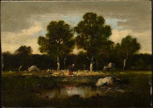 Fák Barbizon közelében alkotó: Narcisse Virgile Diaz de la Peña