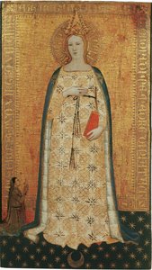 Vierge parturiente, szűz gyermek - Madonna del Parto (Szülés Madonna) - Nardo di Cione (aktív kb. 1346-1365). Tempera a panelen alkotó: Nardo di Cione Orcagna