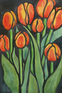 Élénk narancssárga tulipánok alkotó: Natalie Bruns