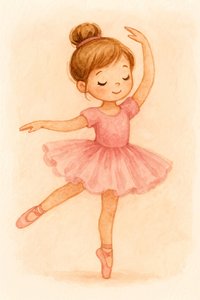 Álmodozó rózsaszín balerina alkotó: Natalie Bruns
