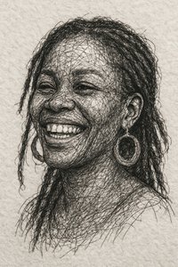 Vidám raszta mosoly alkotó: Natalie Bruns