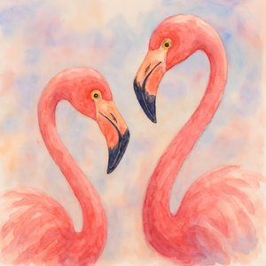 A rózsaszín flamingók iránti szeretet alkotó: Natalie Bruns