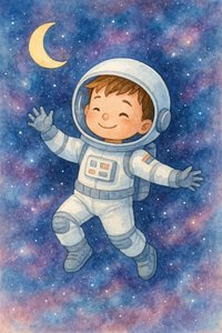 Mosolygó űrhajós fiú alkotó: Natalie Bruns