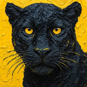 Texturált Fekete Párduc alkotó: Natalie Bruns